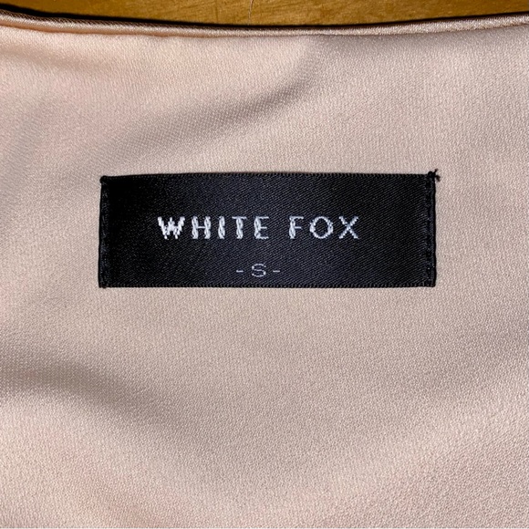 Champange White Fox One Shoulder Dress Size Small - Picture 5 of 7